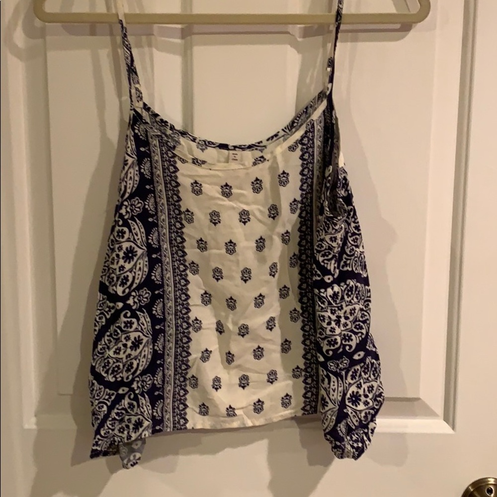 White and blue tank top